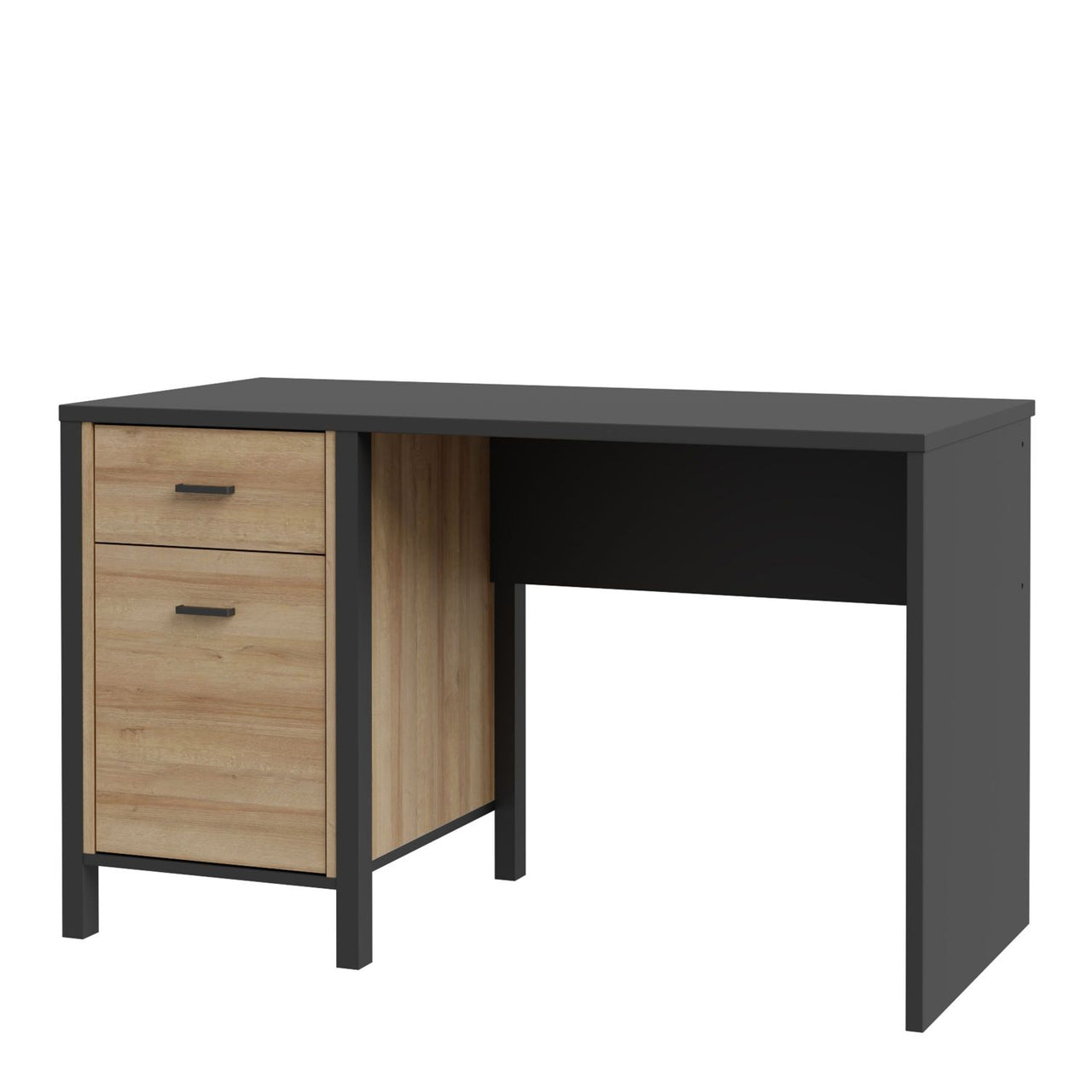 High Rock Desk in Matt Black Riviera Oak