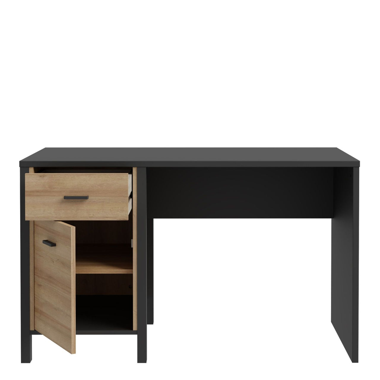 High Rock Desk in Matt Black Riviera Oak