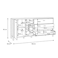 Thumbnail for High Rock TV Unit in Matt Black Riviera Oak