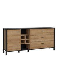 Thumbnail for High Rock TV Unit in Matt Black Riviera Oak