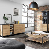 Thumbnail for High Rock (Large) Sideboard in Matt Black Riviera Oak