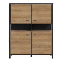 Thumbnail for High Rock Storage Cabinet in Matt Black Riviera Oak