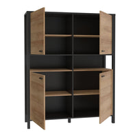 Thumbnail for High Rock Storage Cabinet in Matt Black Riviera Oak