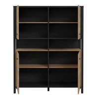 Thumbnail for High Rock Storage Cabinet in Matt Black Riviera Oak