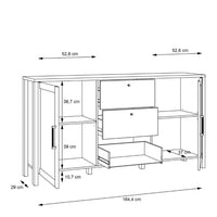 Thumbnail for Malte Brun Sideboard with 3 Drawers and 2 Doors in Waterford Oak