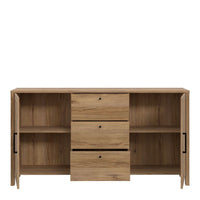 Thumbnail for Malte Brun Sideboard with 3 Drawers and 2 Doors in Waterford Oak