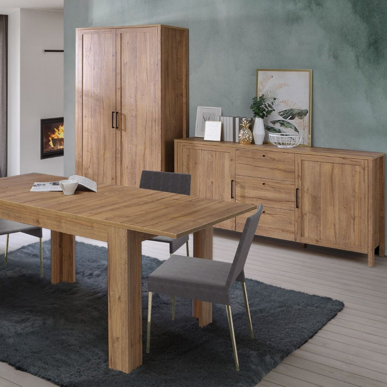 Malte Brun Sideboard with 3 Drawers and 2 Doors in Waterford Oak