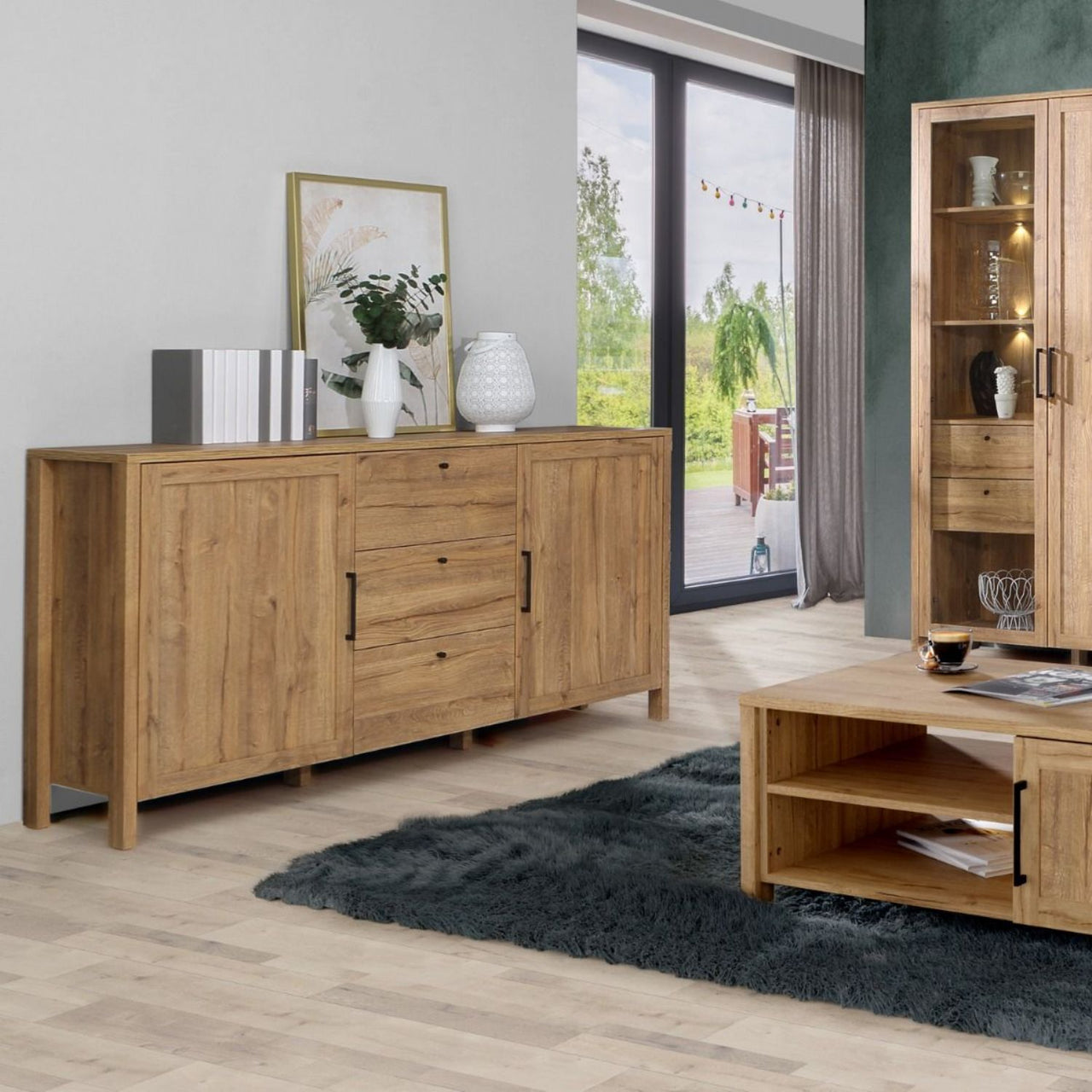 Malte Brun Sideboard with 3 Drawers and 2 Doors in Waterford Oak