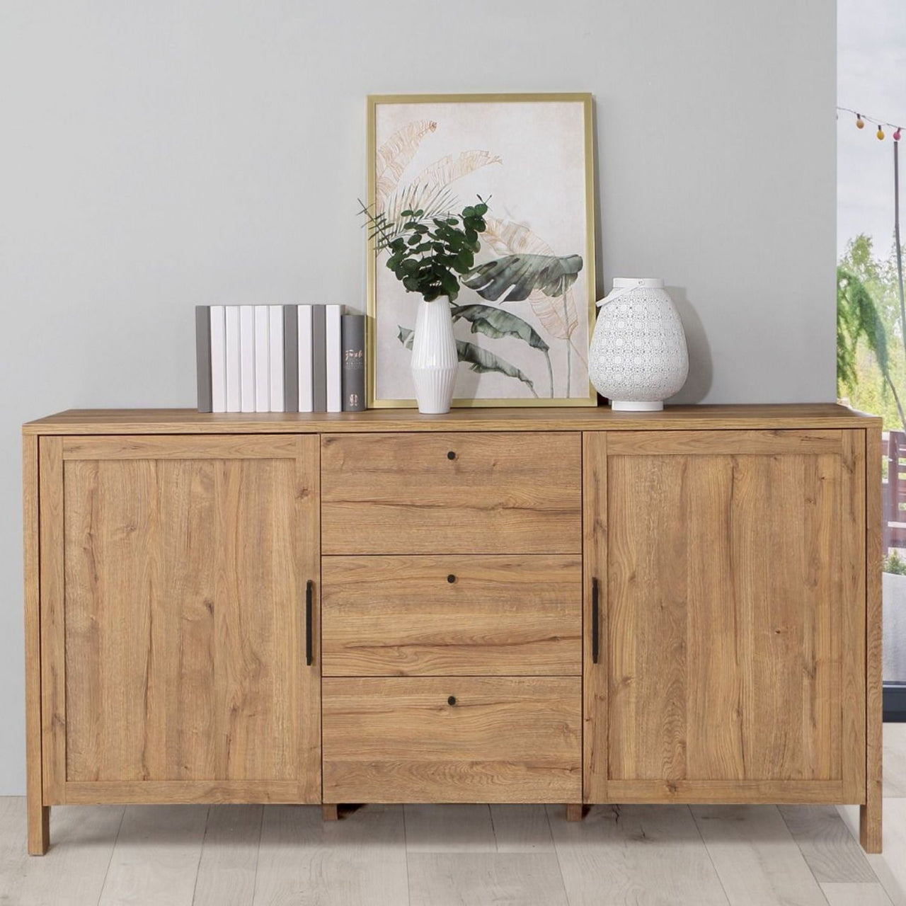 Malte Brun Sideboard with 3 Drawers and 2 Doors in Waterford Oak