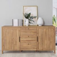 Thumbnail for Malte Brun Sideboard with 3 Drawers and 2 Doors in Waterford Oak