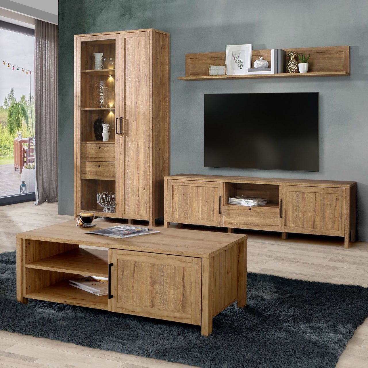 Malte Brun TV Unit in Waterford Oak