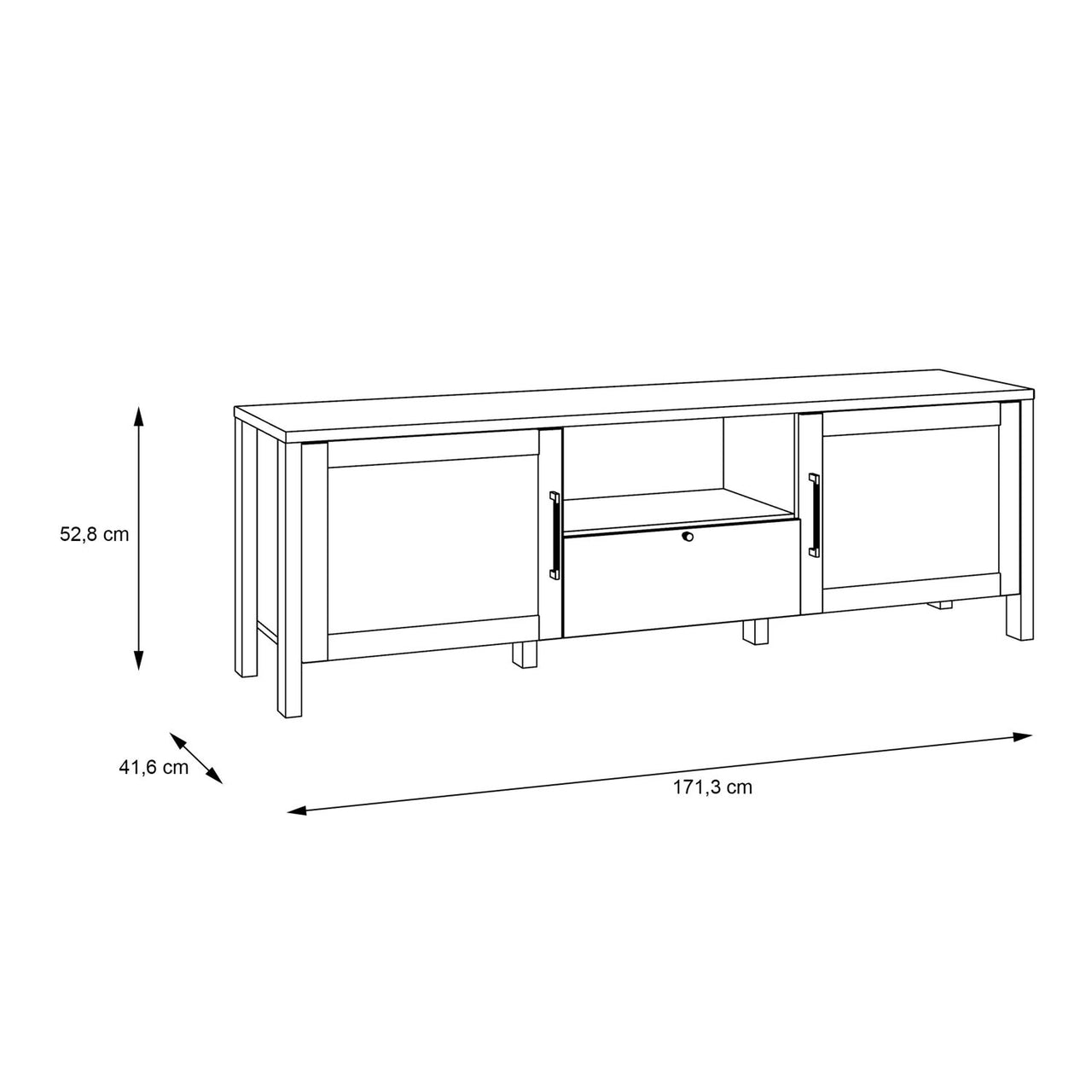 Malte Brun TV Unit in Waterford Oak