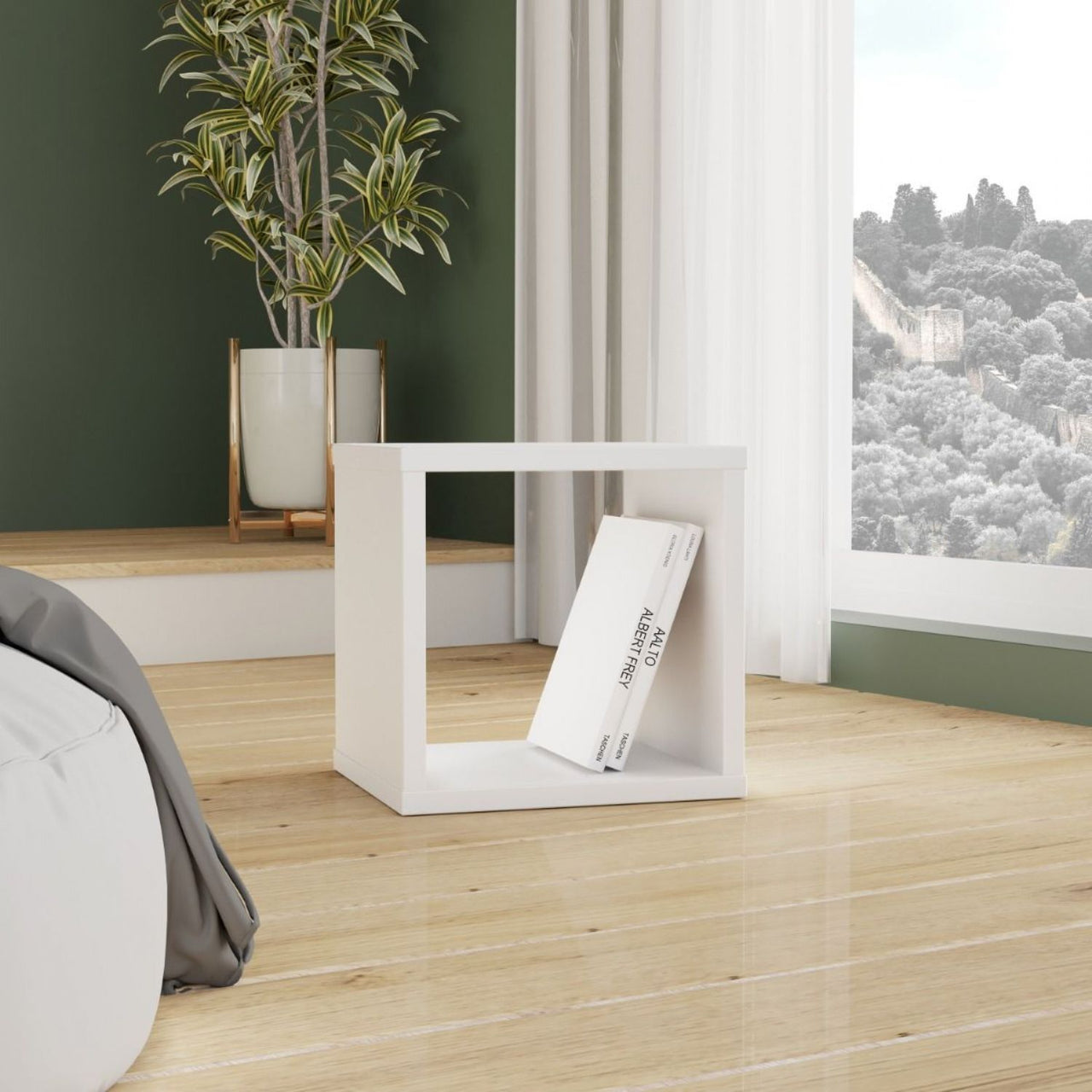 Mauro Singular Storage Unit in White High Gloss White