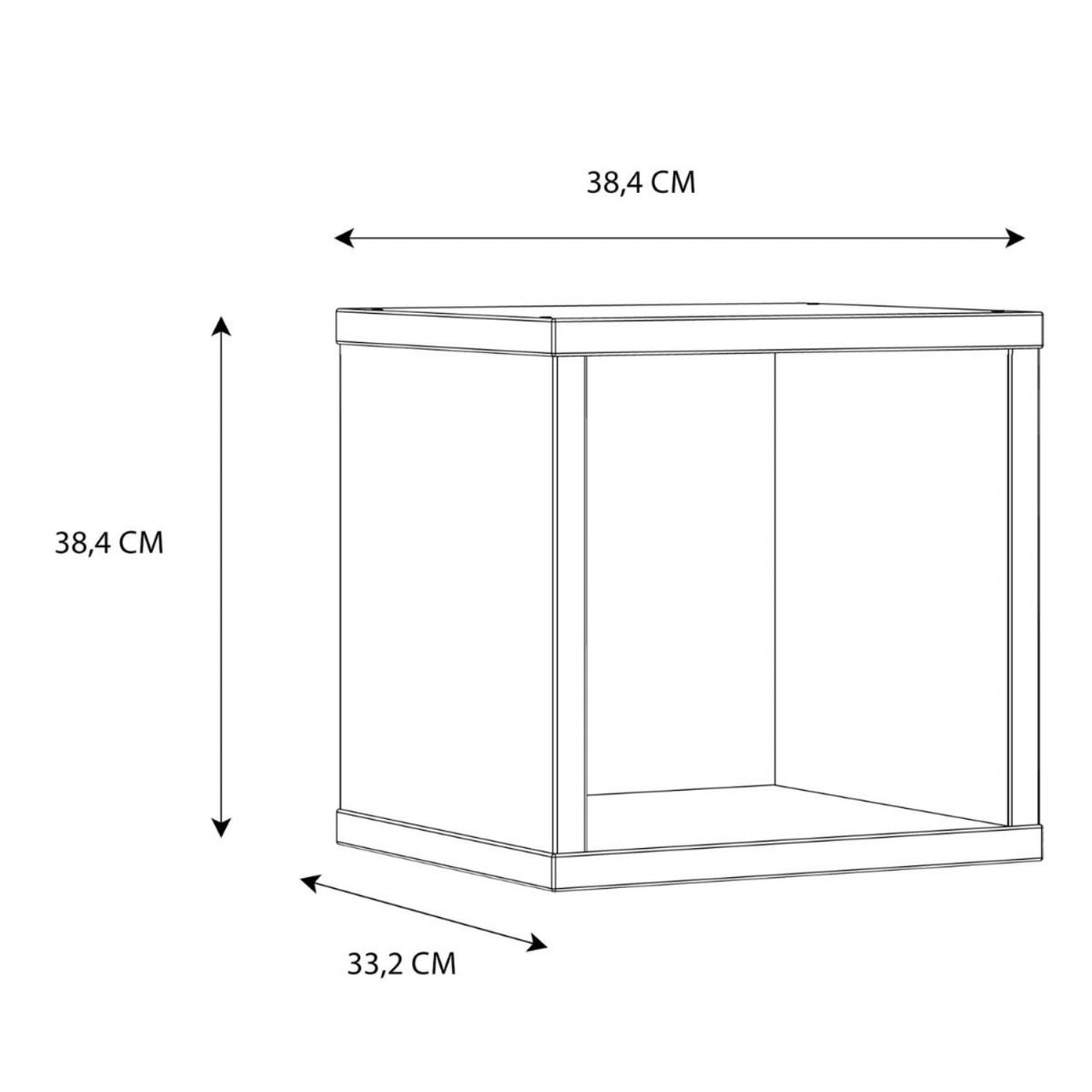 Mauro Singular Storage Unit in White High Gloss White