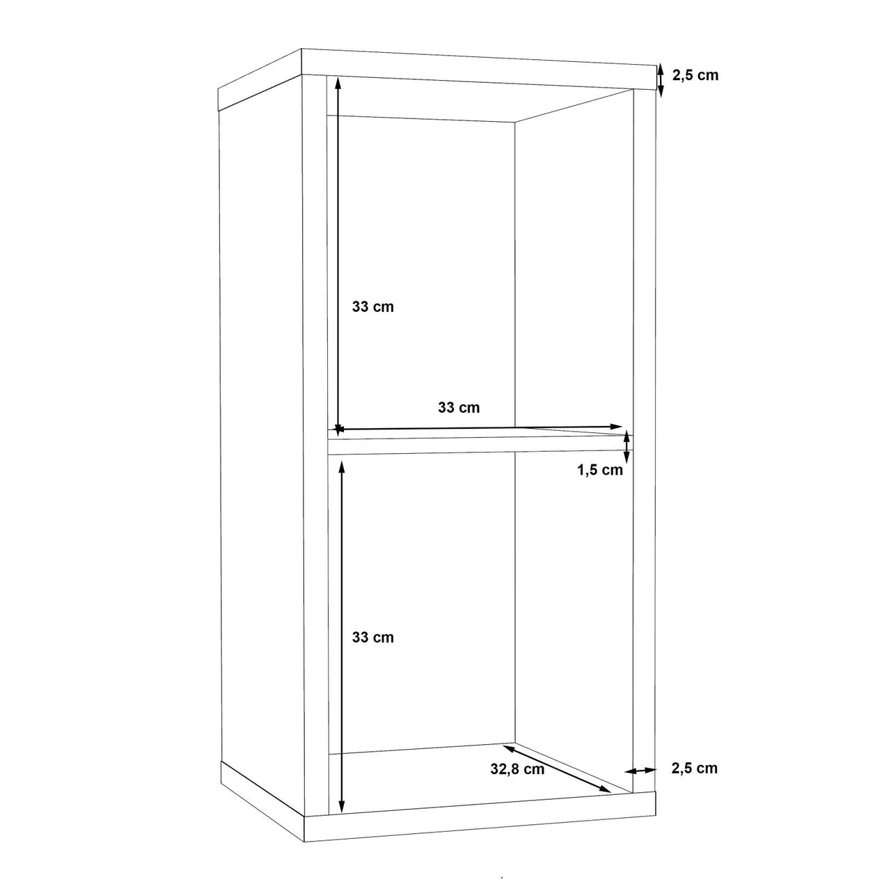 Mauro 1 Shelf Storage Unit in Sonoma Oak