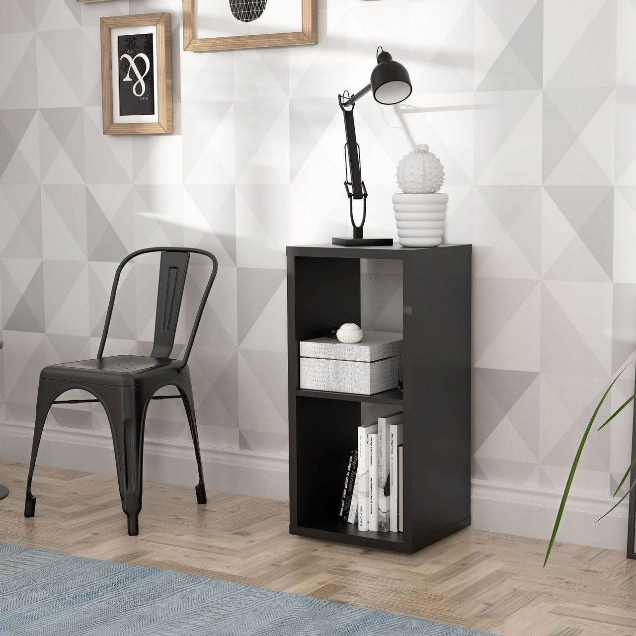 Mauro 2x2 Storage Unit in Matt Black