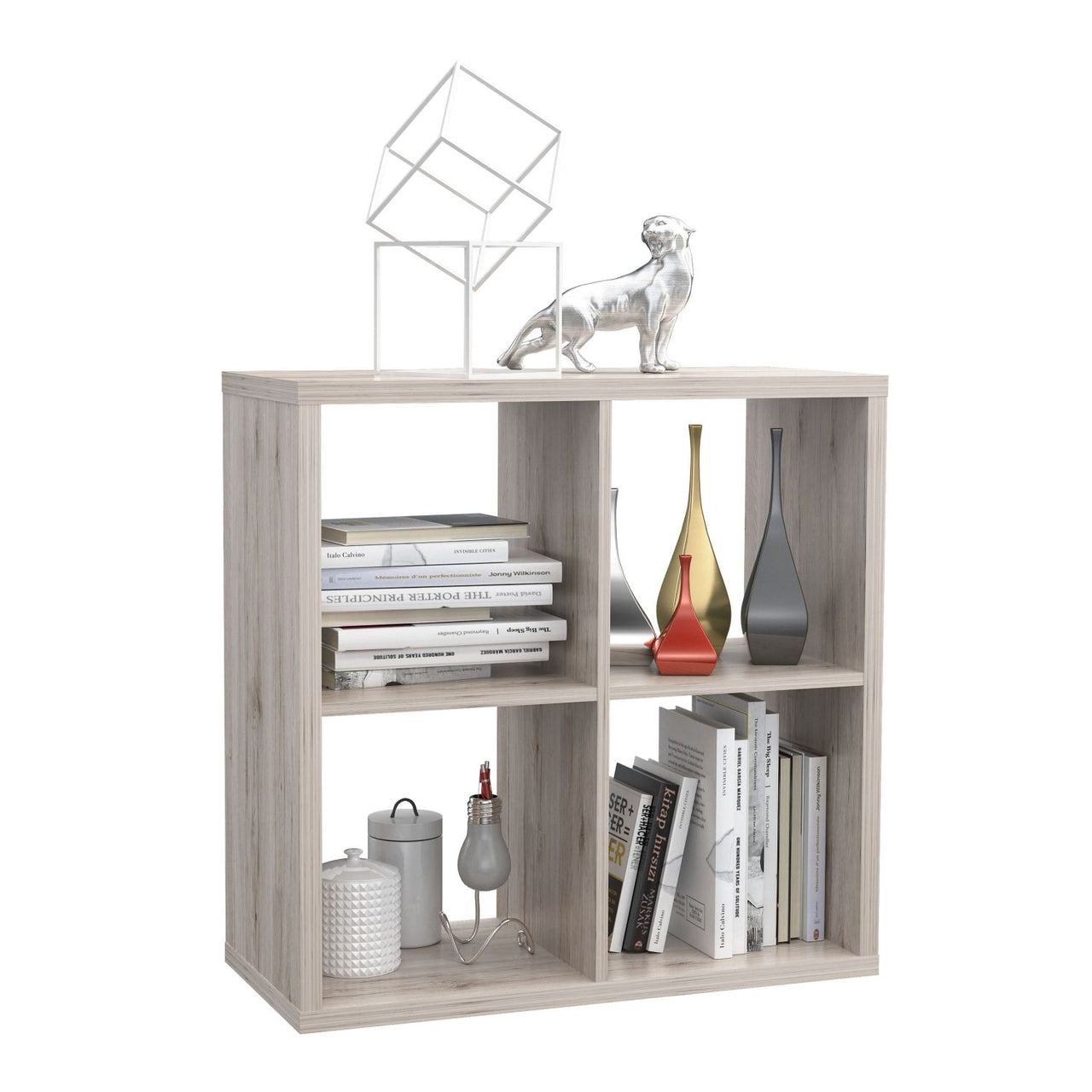 Mauro 3x3 Storage Unit in Sand Oak