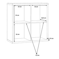 Thumbnail for Mauro 2x2 Storage Unit in Matt Black