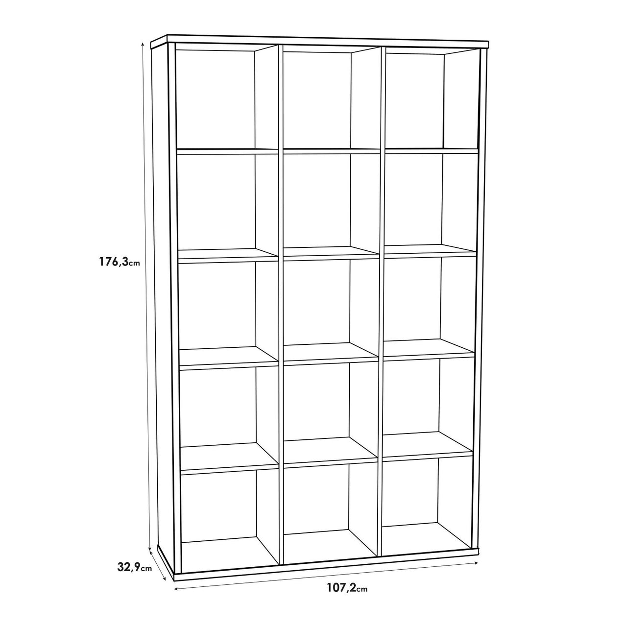 Mauro 3x5 Storage Unit in Matt White