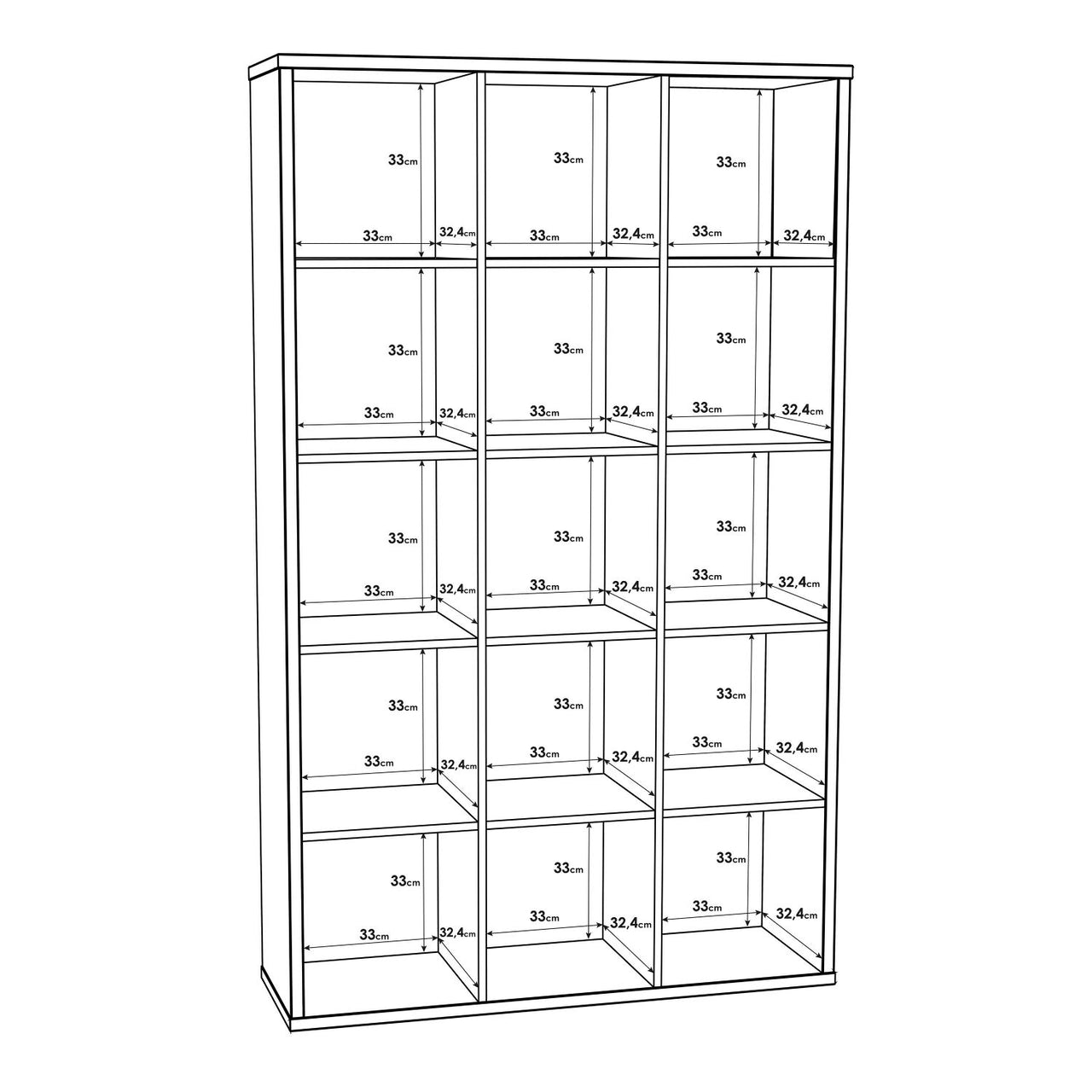 Mauro 3x5 Storage Unit in Sand Oak