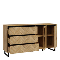 Thumbnail for Parquet Oak Large Sideboard Modern Style