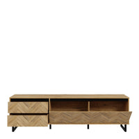 Thumbnail for Parquet Oak Large TV Unit 2 And Big Cabinet Modern Style