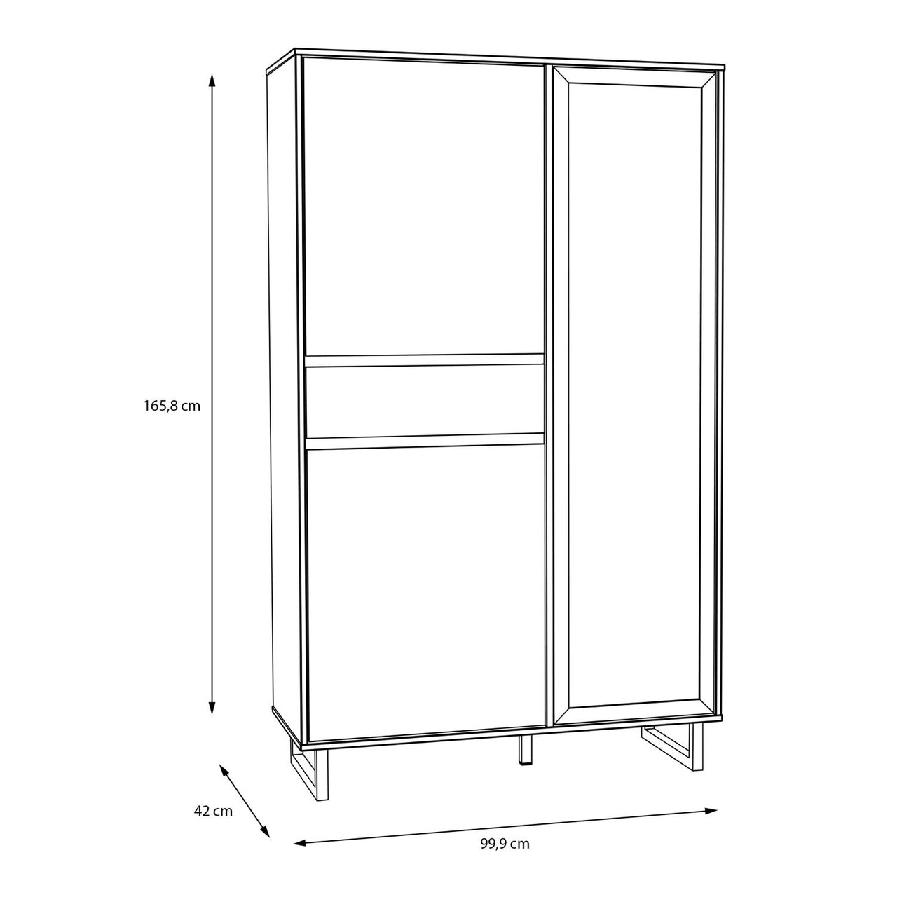 Nikomedes Wall shelf in Spica Oak Matt Black Bartex Oak