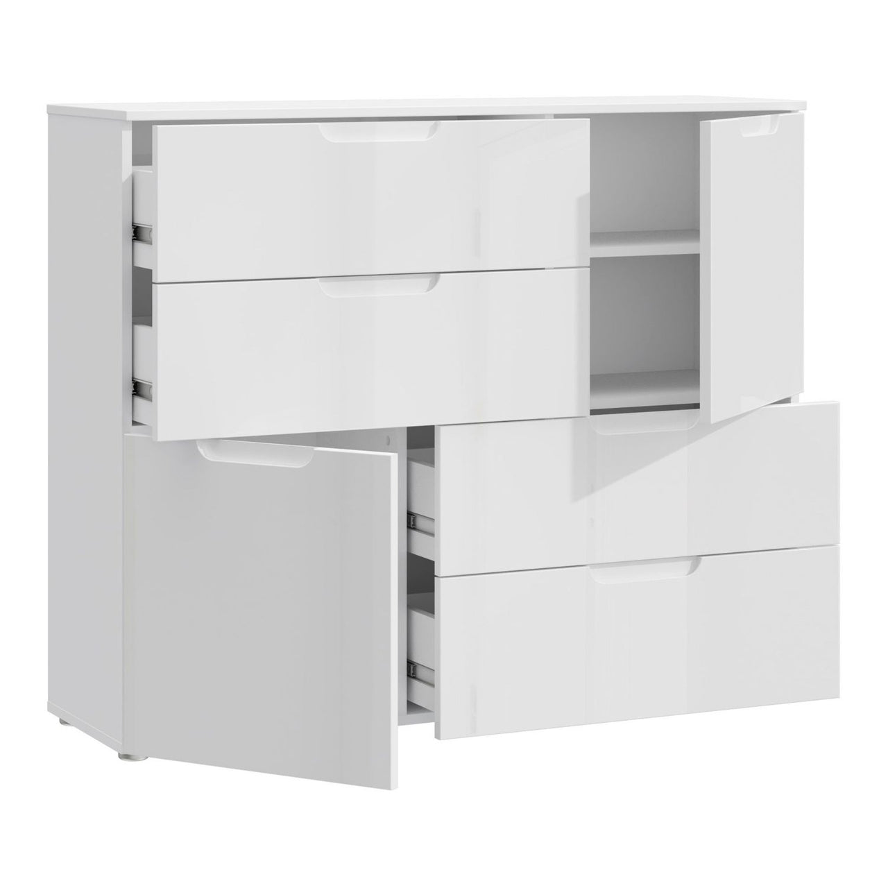 Abstract Chest of in White White High Gloss