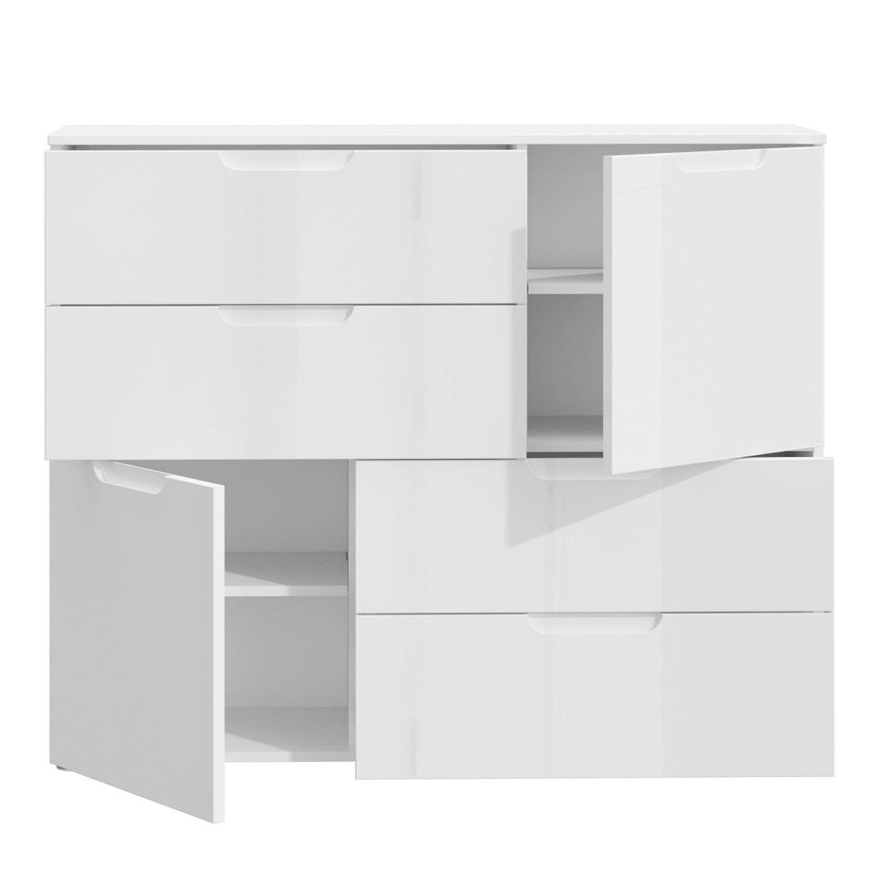 Abstract Chest of in White White High Gloss