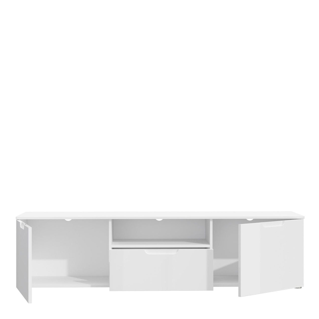 TV Unit in White White High Gloss