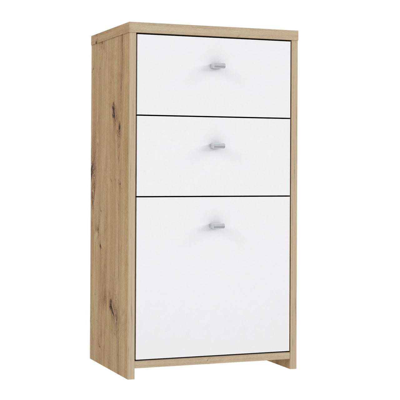 Best Chest Storage Cabinet 2 Drawers 1 Door in Artisan Oak White