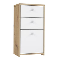 Thumbnail for Best Chest Storage Cabinet 2 Drawers 1 Door in Artisan Oak White