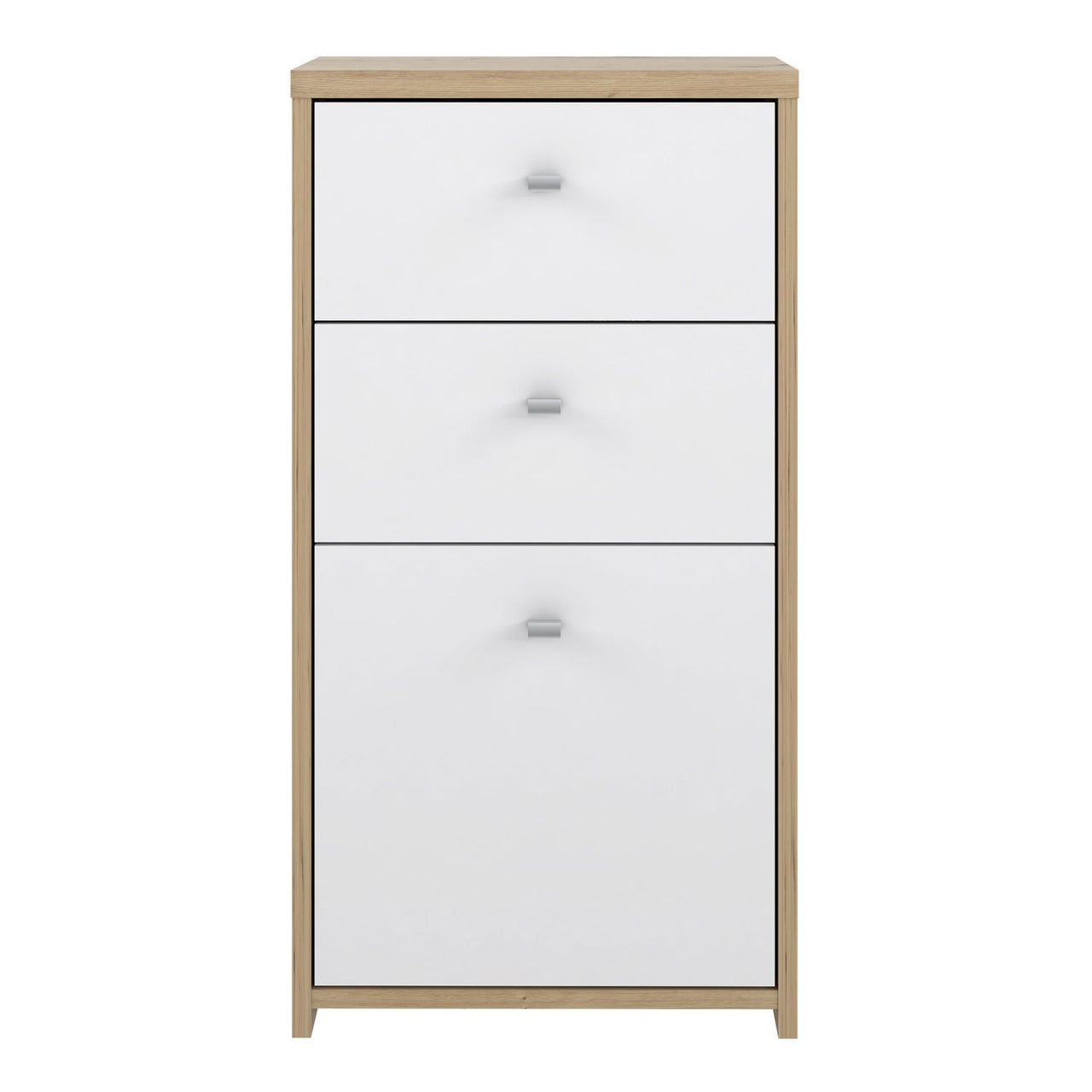 Best Chest Storage Cabinet 2 Drawers 1 Door in Artisan Oak White