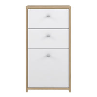 Thumbnail for Best Chest Storage Cabinet 2 Drawers 1 Door in Artisan Oak White