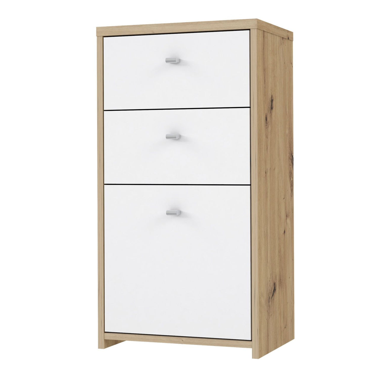 Best Chest Storage Cabinet 2 Drawers 1 Door in Artisan Oak White