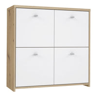 Thumbnail for Best Chest Storage Cabinet with 4 Doors in Artisan Oak White