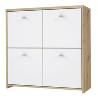 Thumbnail for Best Chest Storage Cabinet with 4 Doors in Artisan Oak White