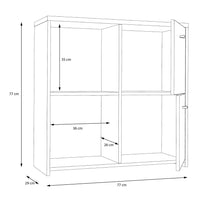 Thumbnail for Best Chest Storage Cabinet with 4 Doors in Artisan Oak White