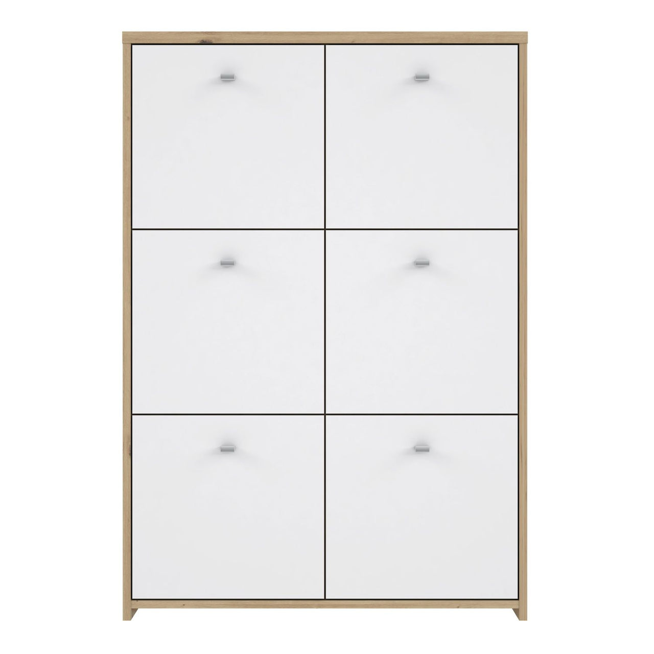 Best Chest Storage Cabinet with 6 Doors in Artisan Oak White