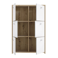 Thumbnail for Best Chest Storage Cabinet with 6 Doors in Artisan Oak White