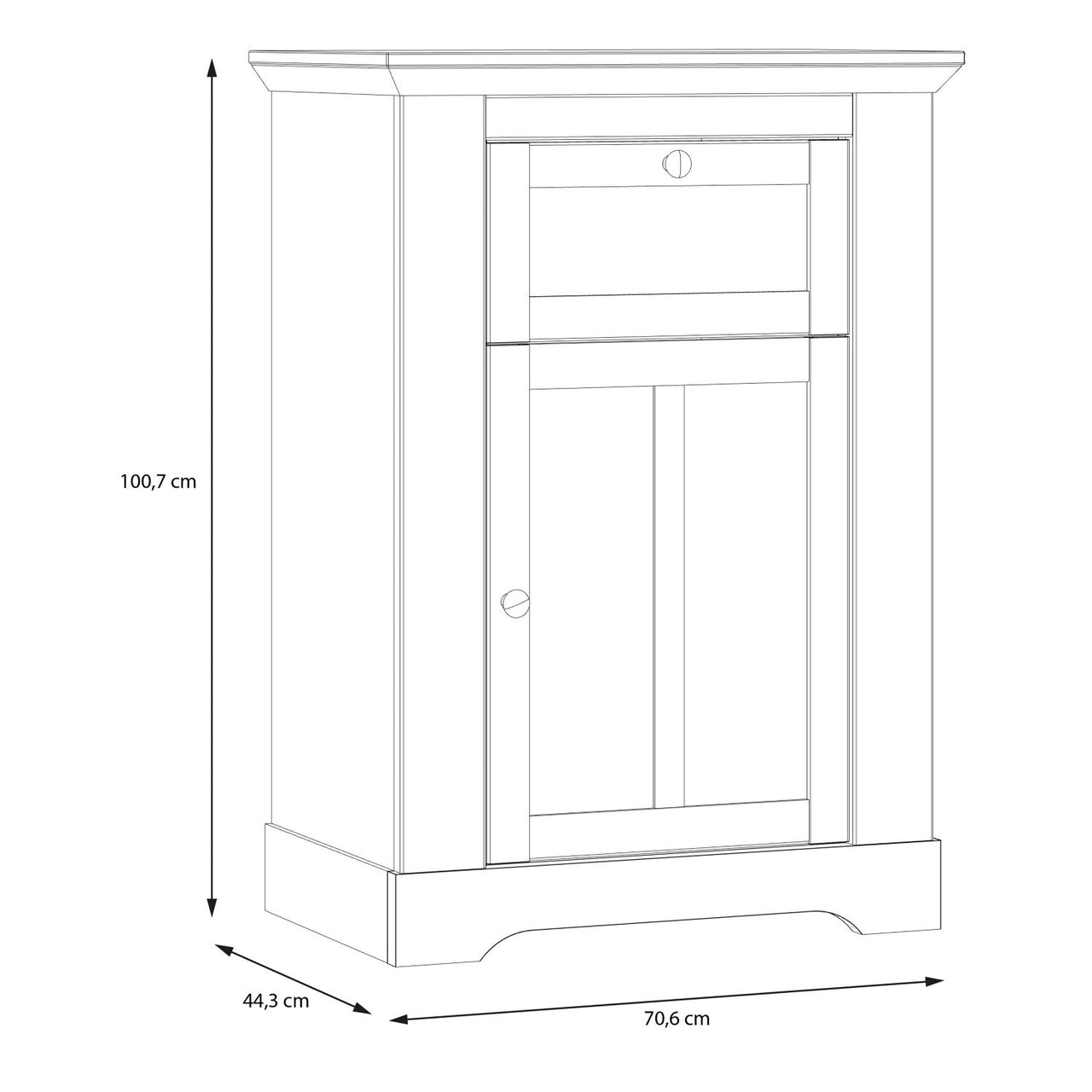 Illopa Chest of Drawers in Oak Nelson Snowy Oak