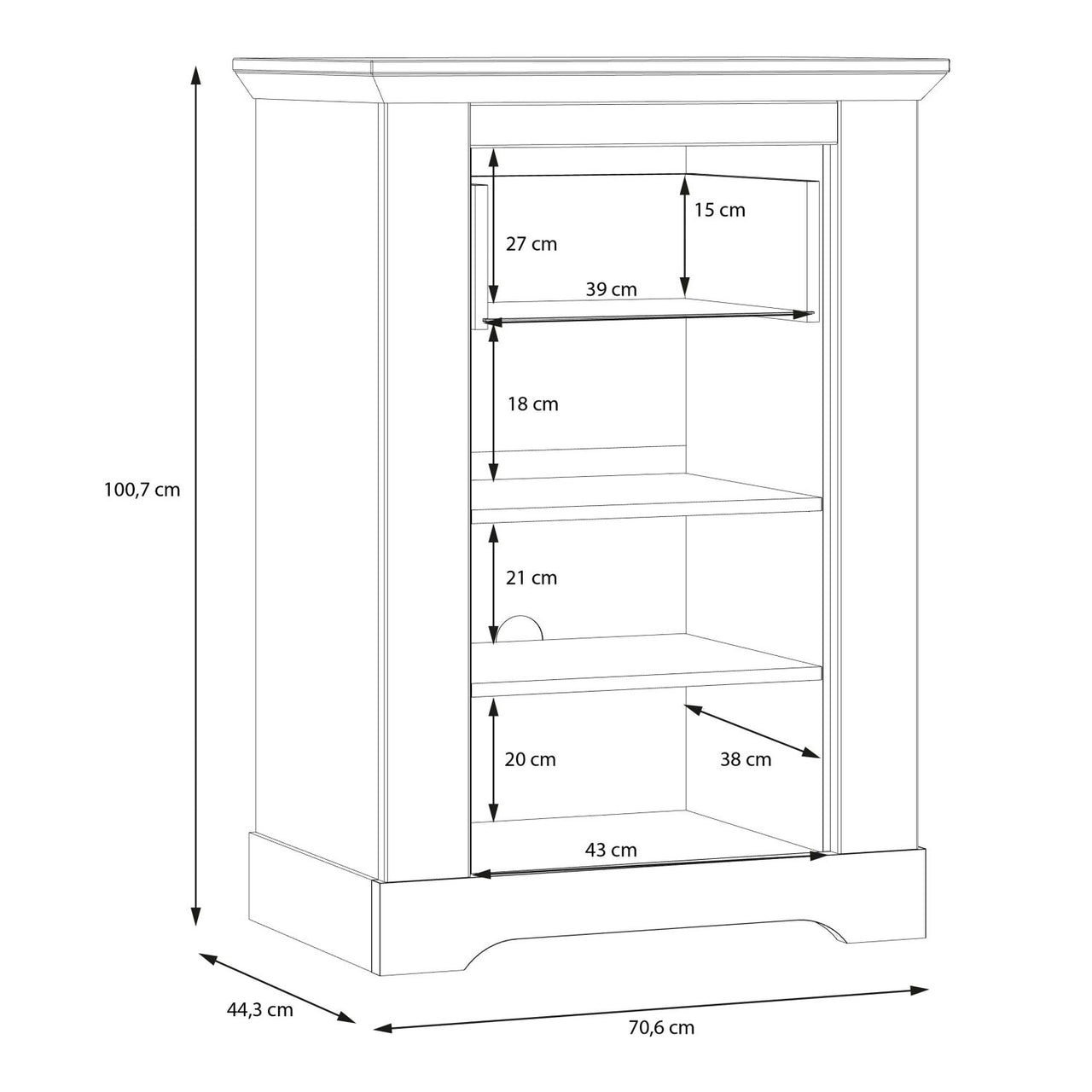 Illopa Chest of Drawers in Oak Nelson Snowy Oak