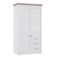 Thumbnail for Iloppa 2 Door Wardrobe in Snowy Oak Oak Nelson