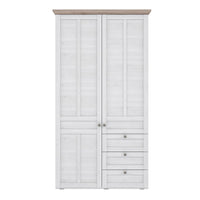 Thumbnail for Iloppa 2 Door Wardrobe in Snowy Oak Oak Nelson