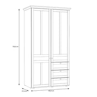 Thumbnail for Iloppa 2 Door Wardrobe in Snowy Oak Oak Nelson