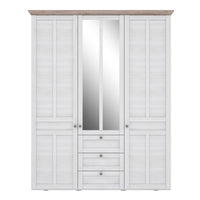 Thumbnail for Iloppa 3 Door Wardrobe in Snowy Oak Oak Nelson