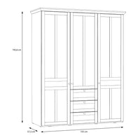 Thumbnail for Iloppa 3 Door Wardrobe in Snowy Oak Oak Nelson