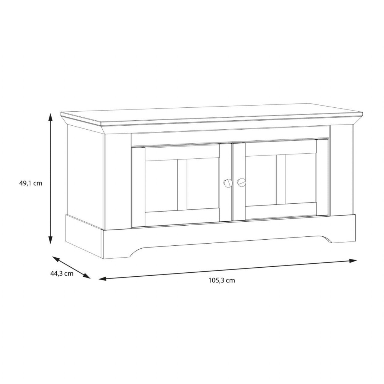 Illopa Storage Bench in Oak Nelson Snowy Oak