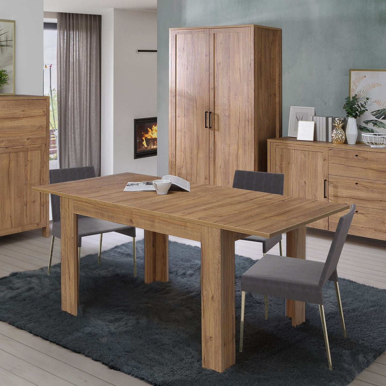 Malte Brun Extending Dining Table 120148cm in Waterford Oak