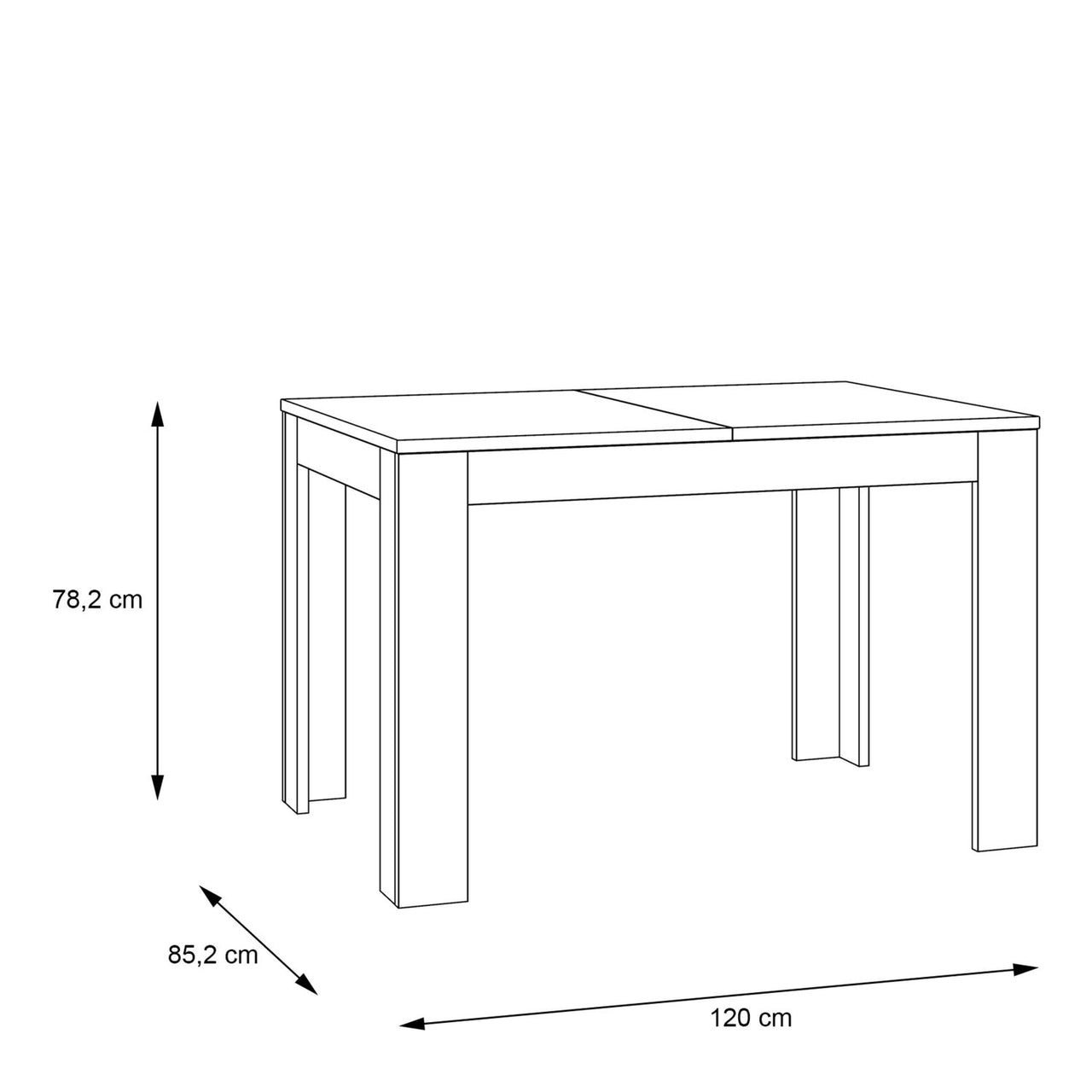 Malte Brun Extending Dining Table 120148cm in Waterford Oak